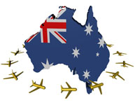 Flights into AUstralia