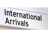 International Arrivals Sign