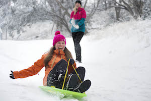 AN75-1-news Kate Monahan and Gillian Dobson Mt Buller Andrew Railton