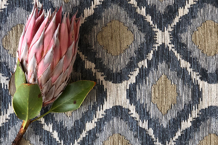 Blue Mist and Protea Bed Covering
