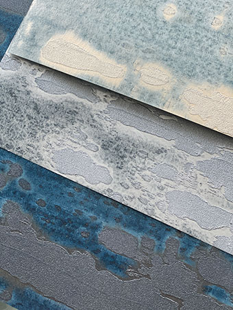 Selection of various textured wall covering