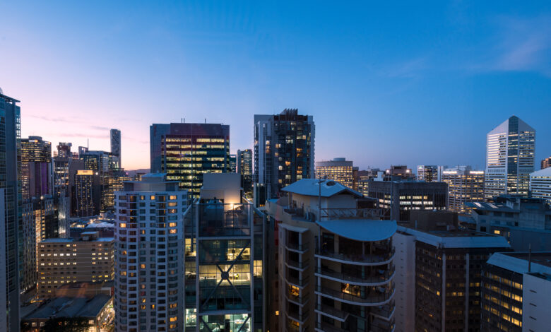 Brisbane skyline.