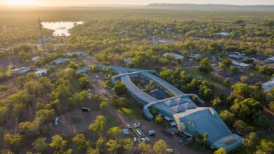 Mercure Kakadu Crocodile Hotel aerial.