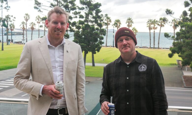 Jake Shelberg and Doug Savige Novotel Geelong Bells Brewing