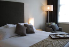 A well-presented hospitality bed