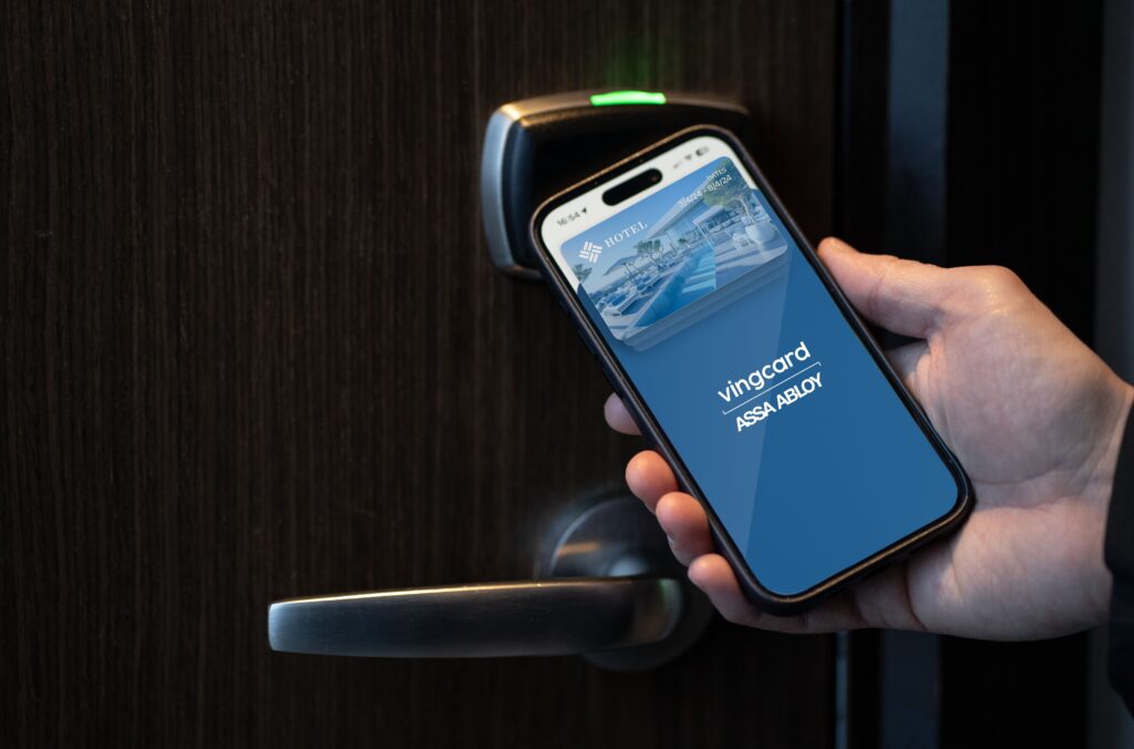 Digital Wallet Key opening hotel door