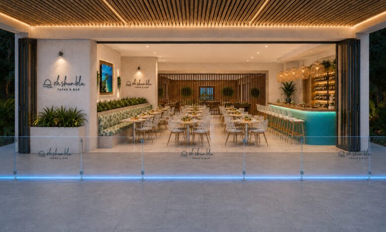 Oh Shun Blu tapas bar and restaurant adults area Paradise Resort Gold Coast